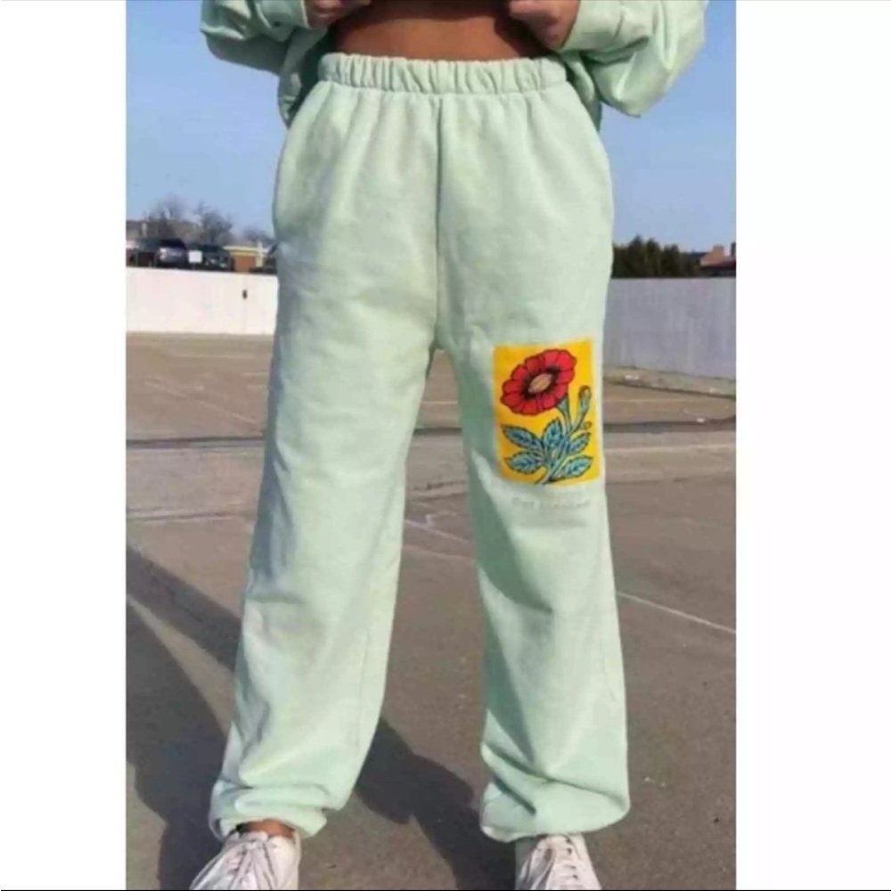 Boys Lie Get Blocked Mint Green Baggy Sweatpants and Hoodie